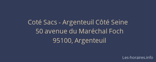 Coté Sacs - Argenteuil Côté Seine