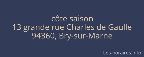 côte saison