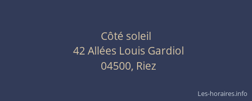 Côté soleil