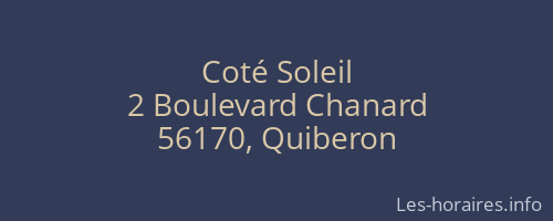 Coté Soleil