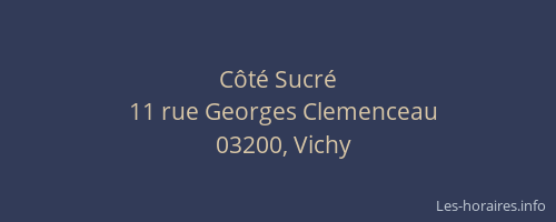Côté Sucré