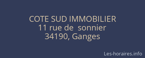 COTE SUD IMMOBILIER
