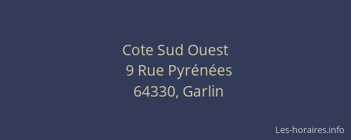 Cote Sud Ouest