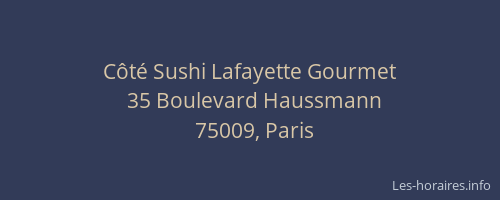 Côté Sushi Lafayette Gourmet