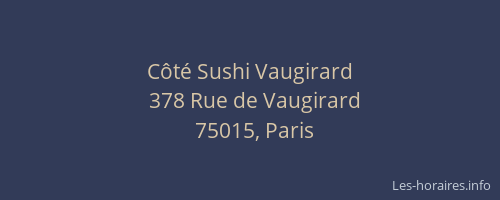 Côté Sushi Vaugirard