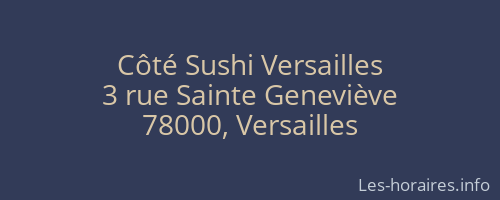 Côté Sushi Versailles