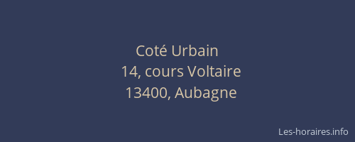 Coté Urbain
