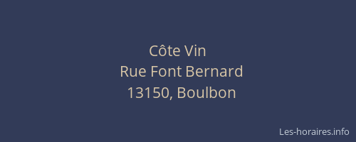 Côte Vin