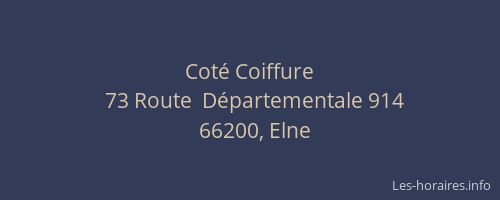 Cot&eacute; Coiffure