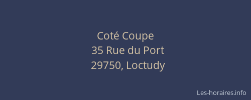 Cot&eacute; Coupe