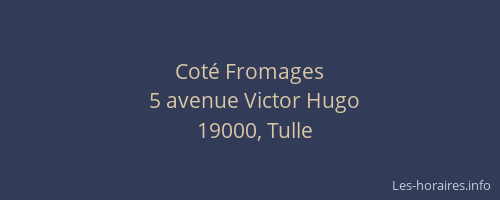 Cot&eacute; Fromages