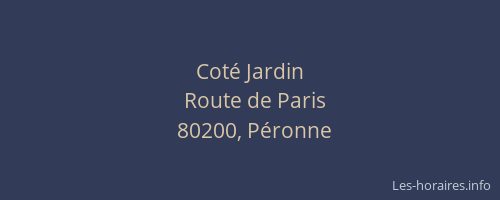 Coté Jardin