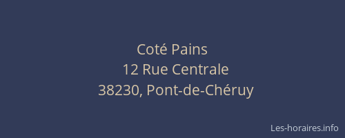 Cot&eacute; Pains