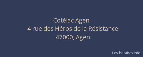 Cotélac Agen