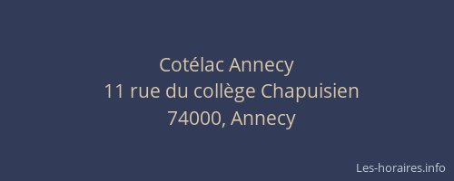 Cotélac Annecy