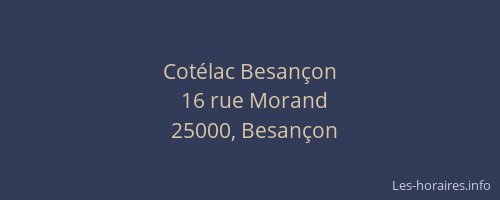 Cotélac Besançon