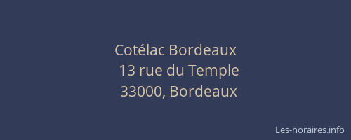 Cotélac Bordeaux