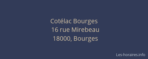 Cotélac Bourges