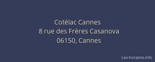 Cotélac Cannes