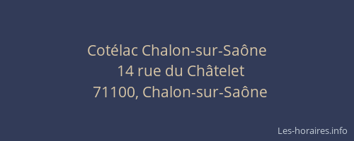 Cotélac Chalon-sur-Saône