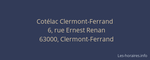 Cotélac Clermont-Ferrand