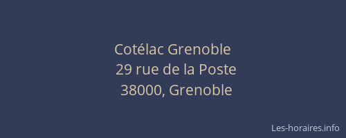 Cotélac Grenoble