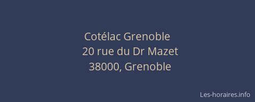 Cotélac Grenoble