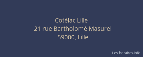 Cotélac Lille