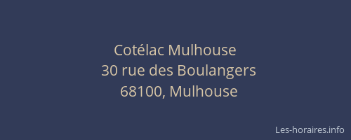 Cotélac Mulhouse