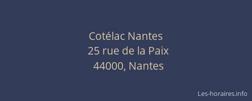 Cotélac Nantes