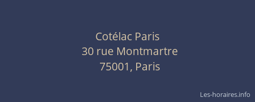 Cotélac Paris