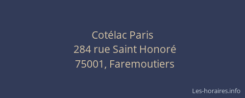 Cotélac Paris