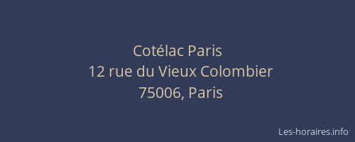 Cotélac Paris