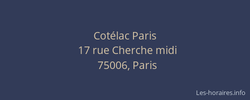Cotélac Paris