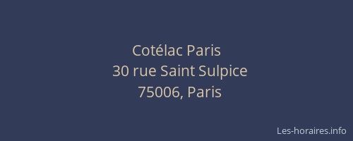 Cotélac Paris
