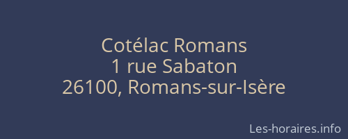 Cotélac Romans