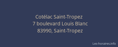 Cotélac Saint-Tropez