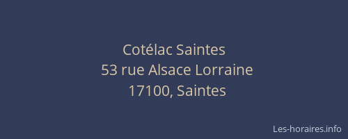 Cotélac Saintes