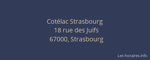 Cotélac Strasbourg