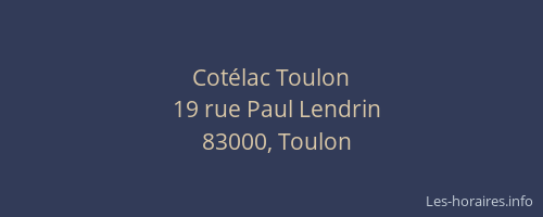 Cotélac Toulon