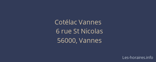Cotélac Vannes