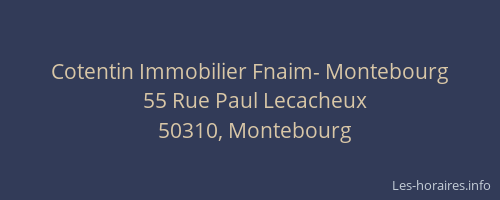 Cotentin Immobilier Fnaim- Montebourg