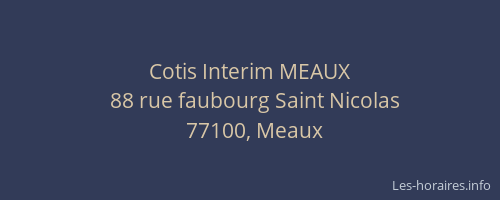 Cotis Interim MEAUX