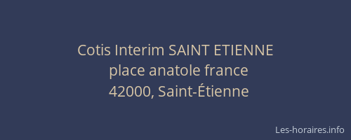 Cotis Interim SAINT ETIENNE