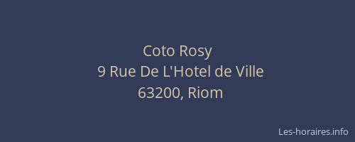 Coto Rosy