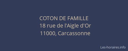 COTON DE FAMILLE