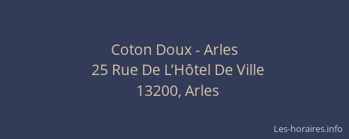 Coton Doux - Arles