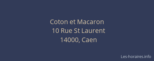 Coton et Macaron