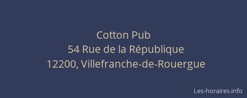 Cotton Pub