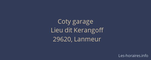 Coty garage